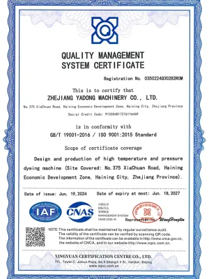 Certificaat Certificering voor Kwaliteitsmanagementsysteem